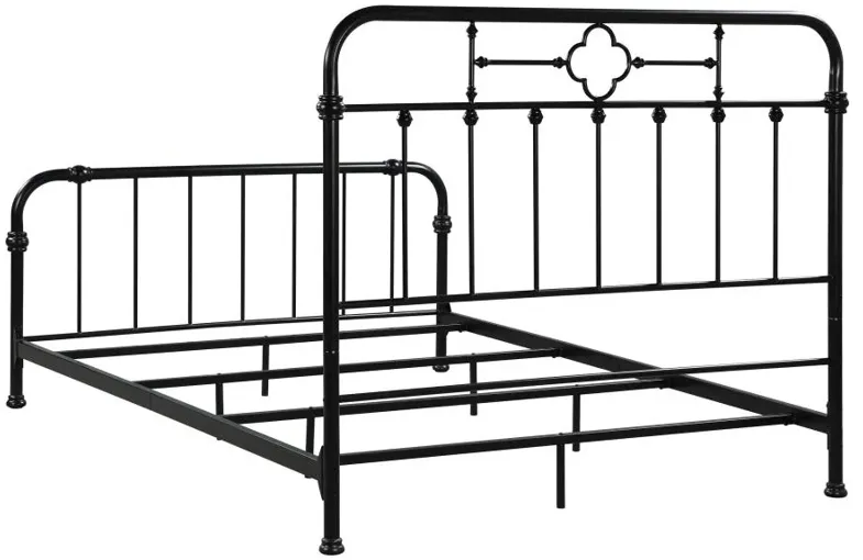 Packlan Queen Metal Panel Bed Matte Black