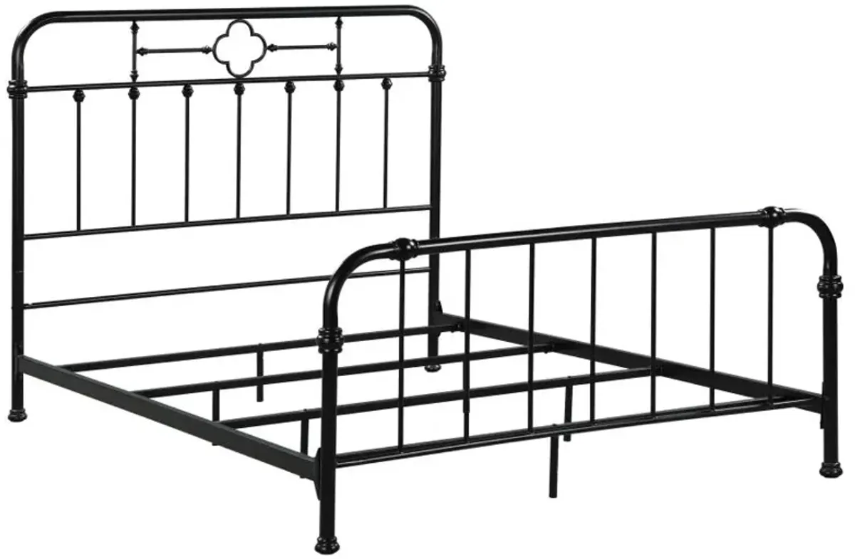 Packlan Queen Metal Panel Bed Matte Black