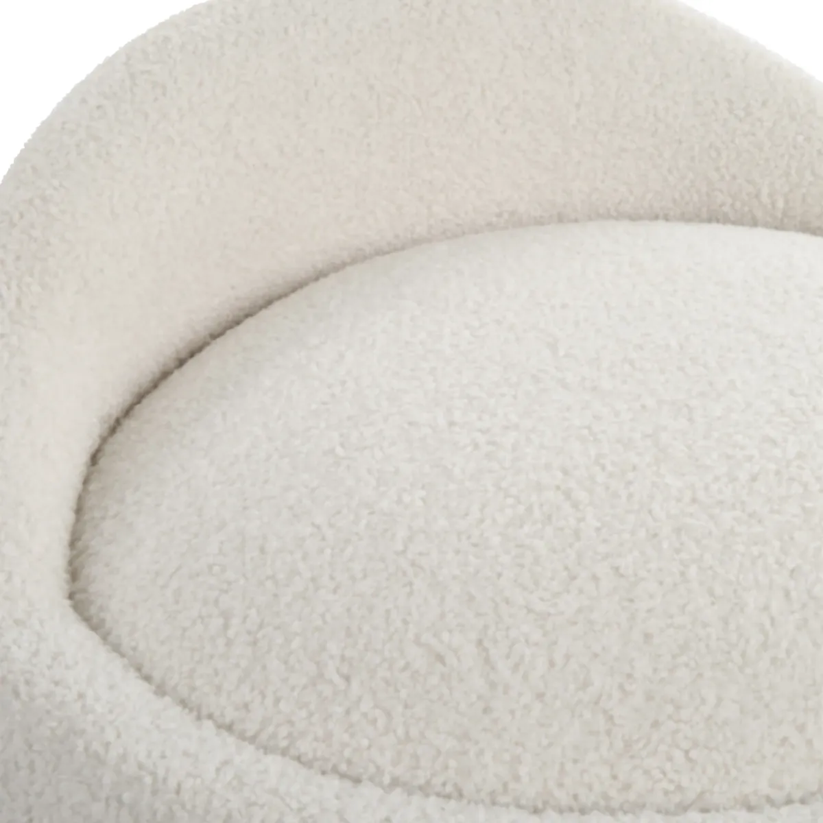 Swirl Swivel Sheepskin Ottoman