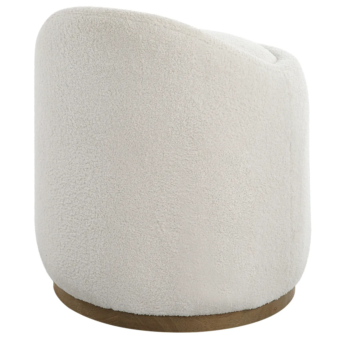 Swirl Swivel Sheepskin Ottoman