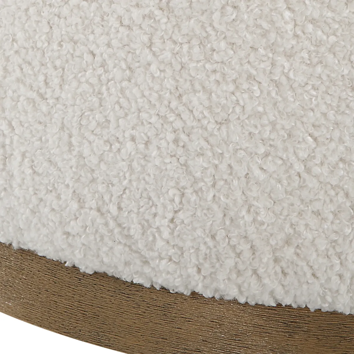 Swirl Swivel Sheepskin Ottoman