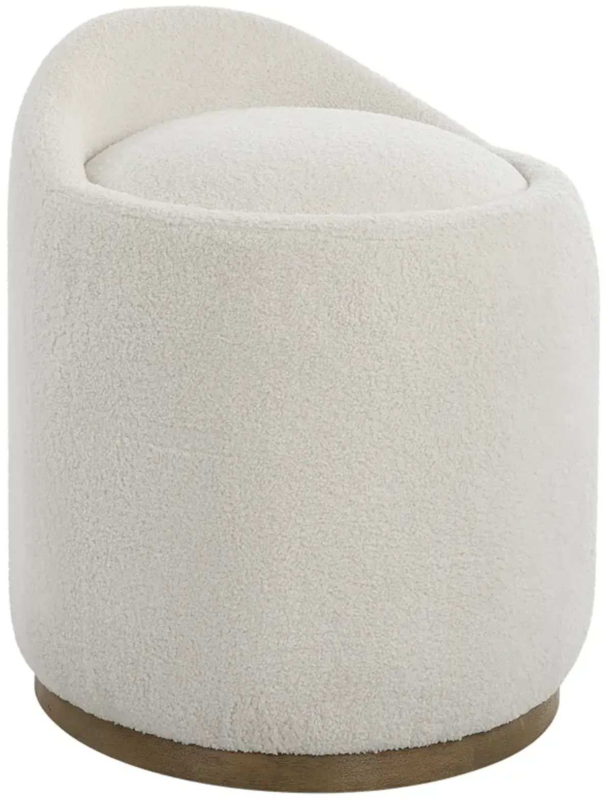 Swirl Swivel Sheepskin Ottoman