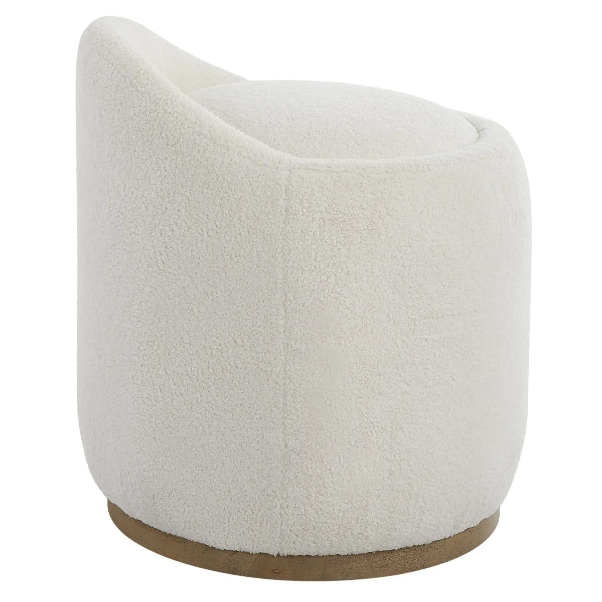 Swirl Swivel Sheepskin Ottoman