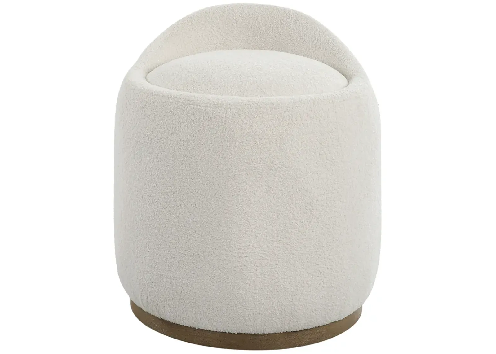 Swirl Swivel Sheepskin Ottoman