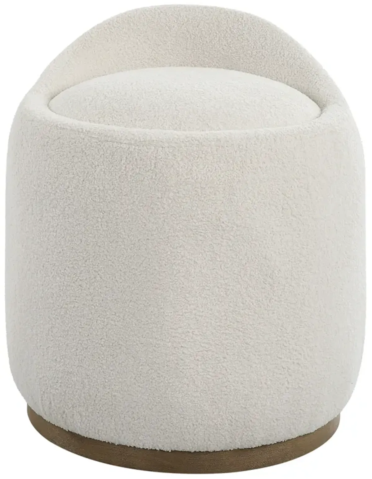 Swirl Swivel Sheepskin Ottoman