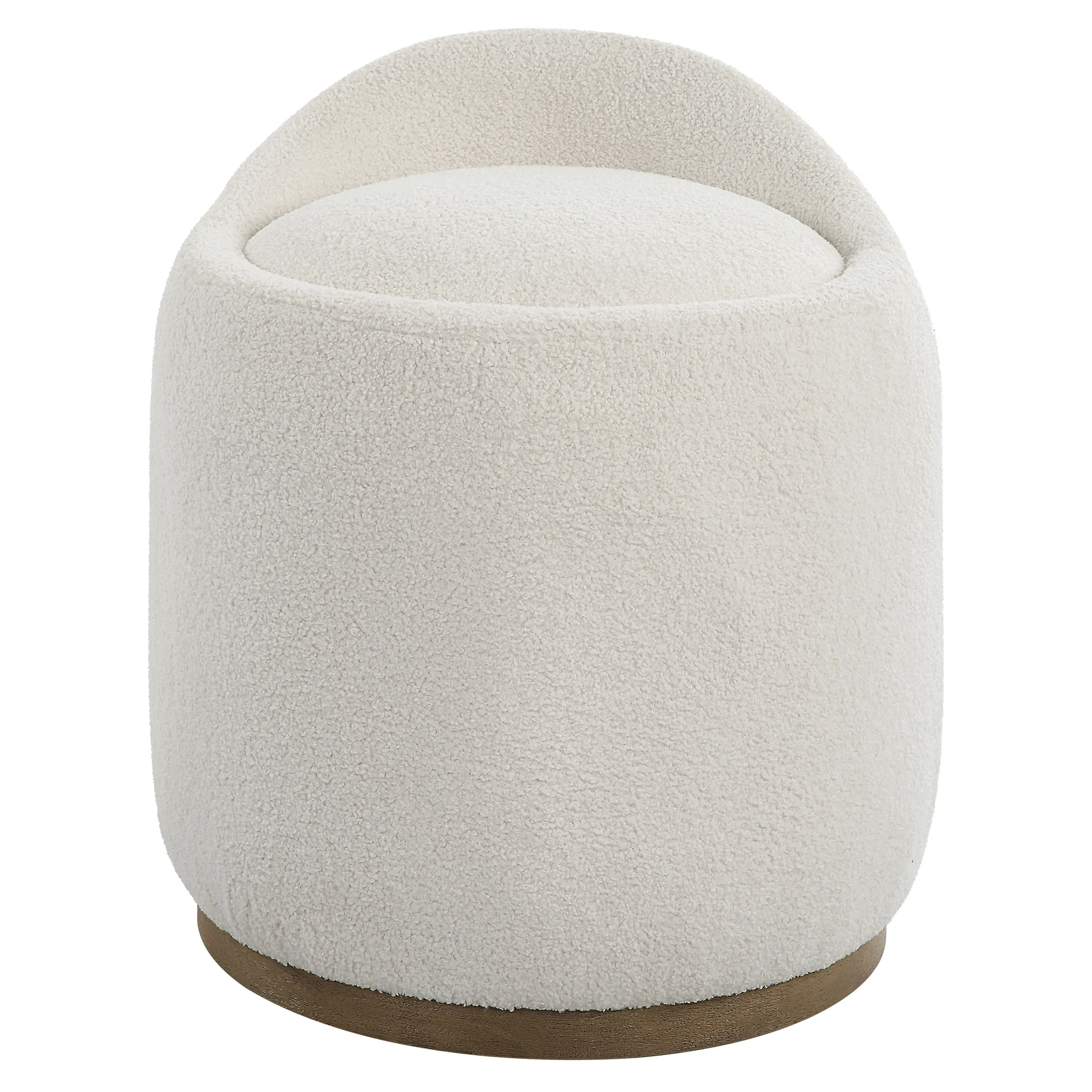 Swirl Swivel Sheepskin Ottoman