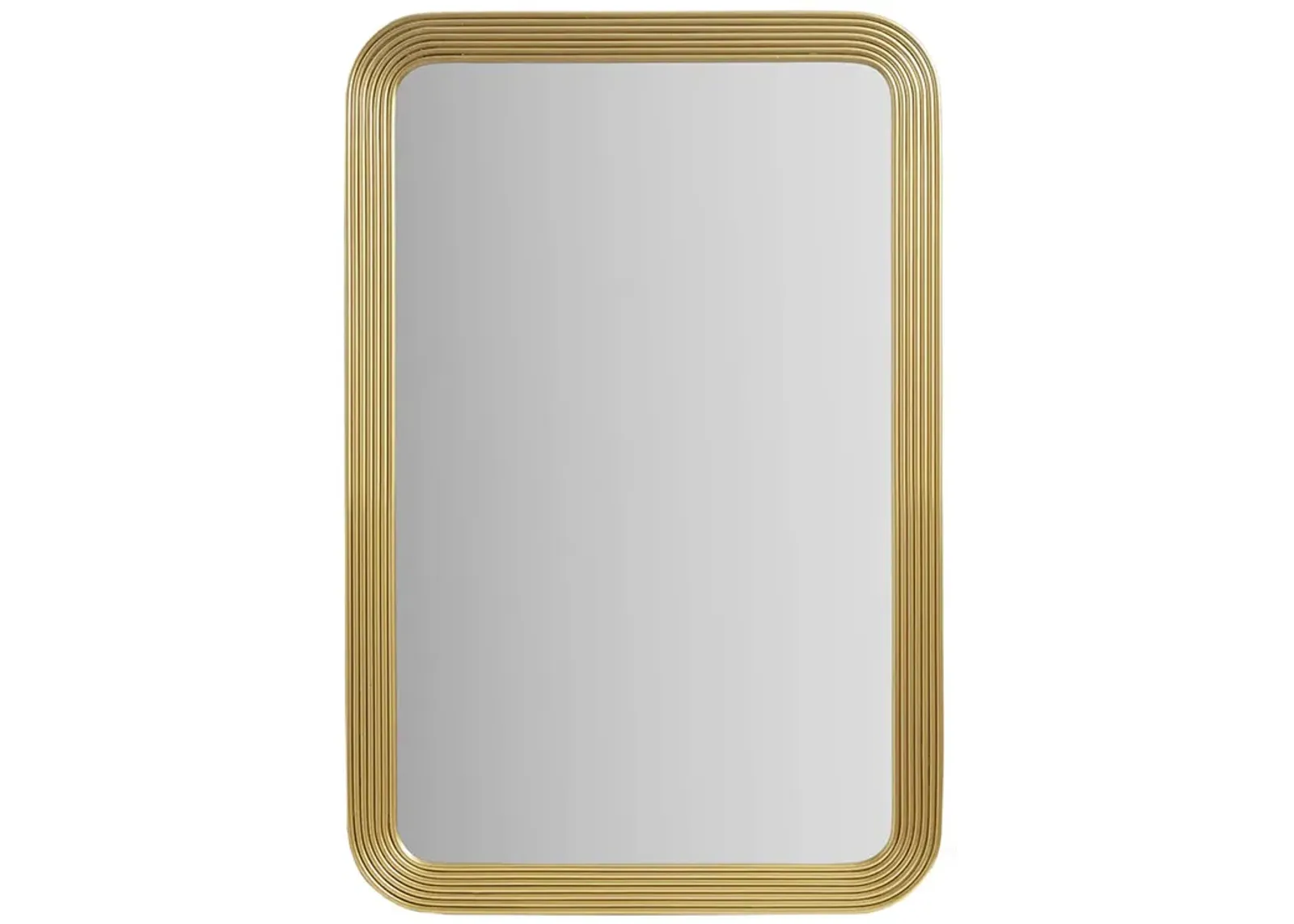 Rounded Rectangle Fluted Wall Mirror