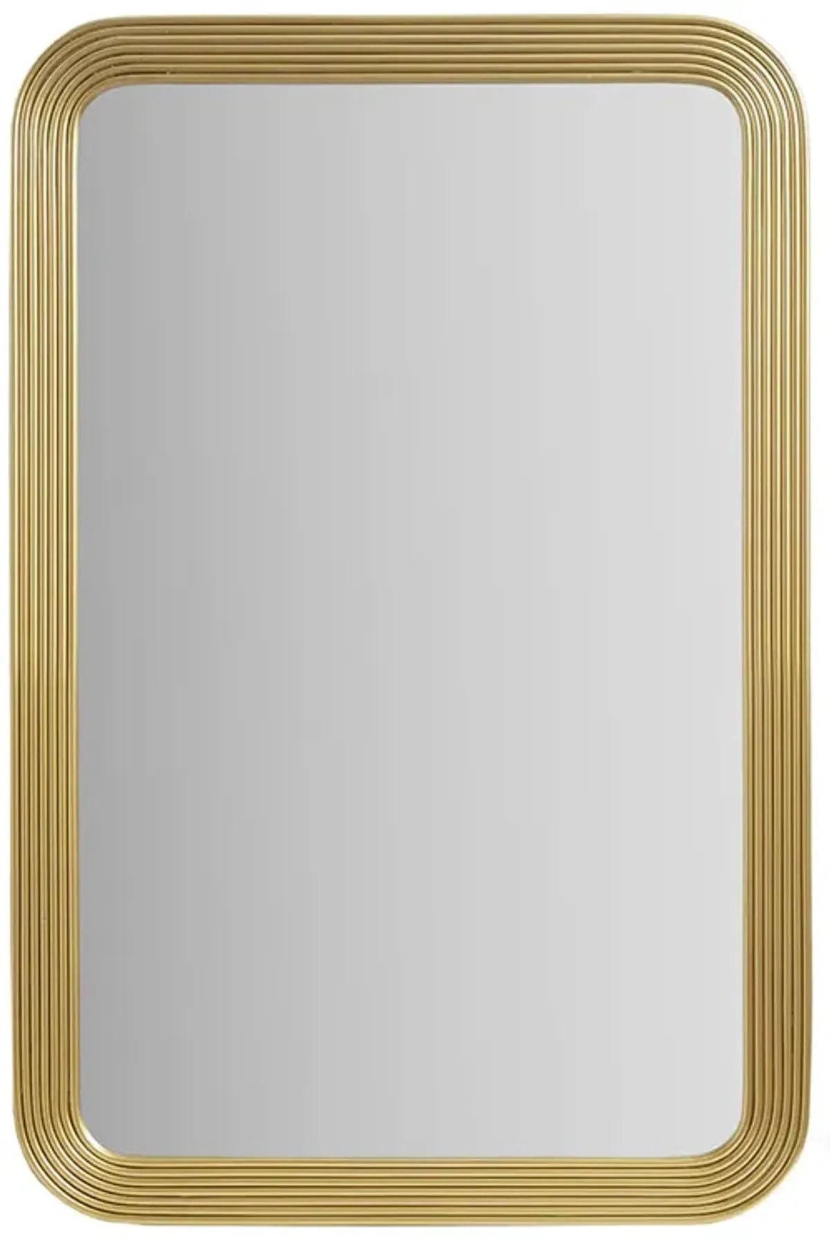 Rounded Rectangle Fluted Wall Mirror