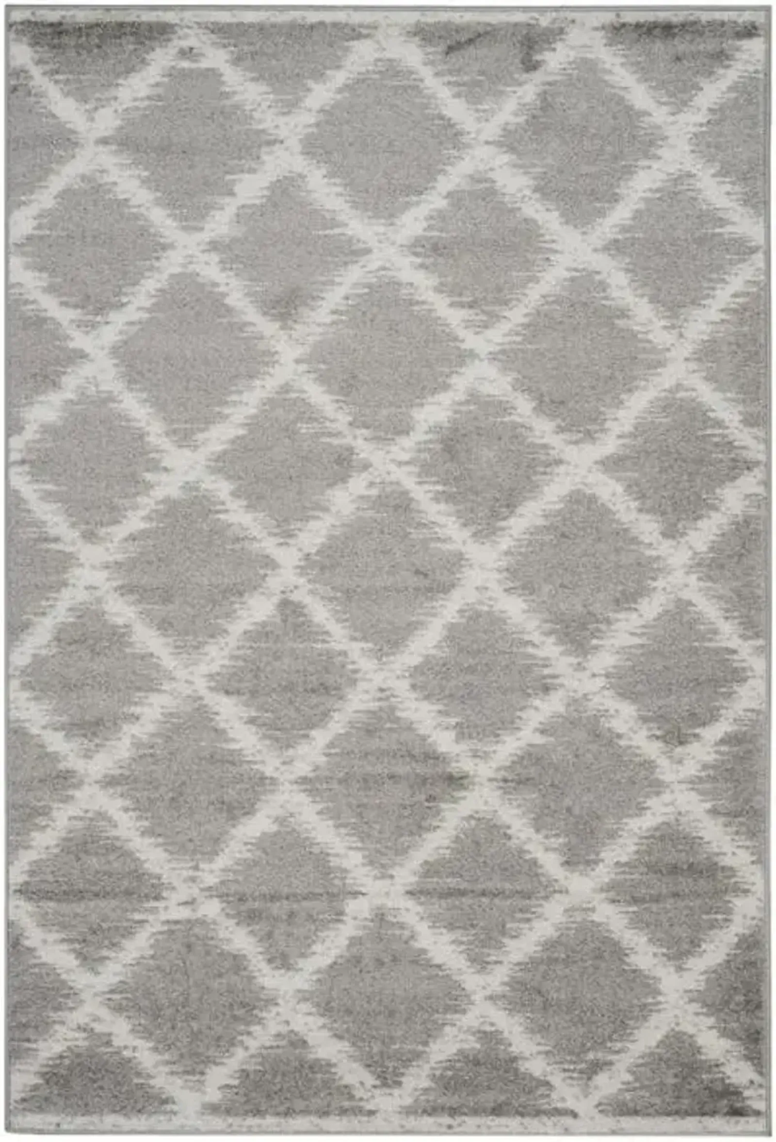 Adirondack Contemporary Silver / Ivory 9' X 12' Powerloomed Rug