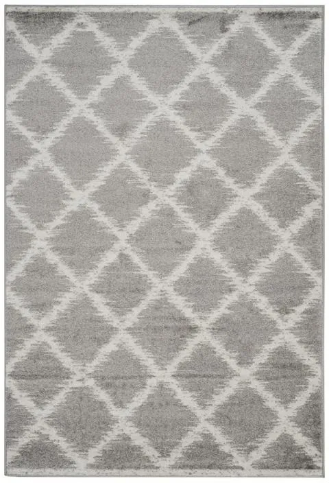 Adirondack Contemporary Silver / Ivory 9' X 12' Powerloomed Rug