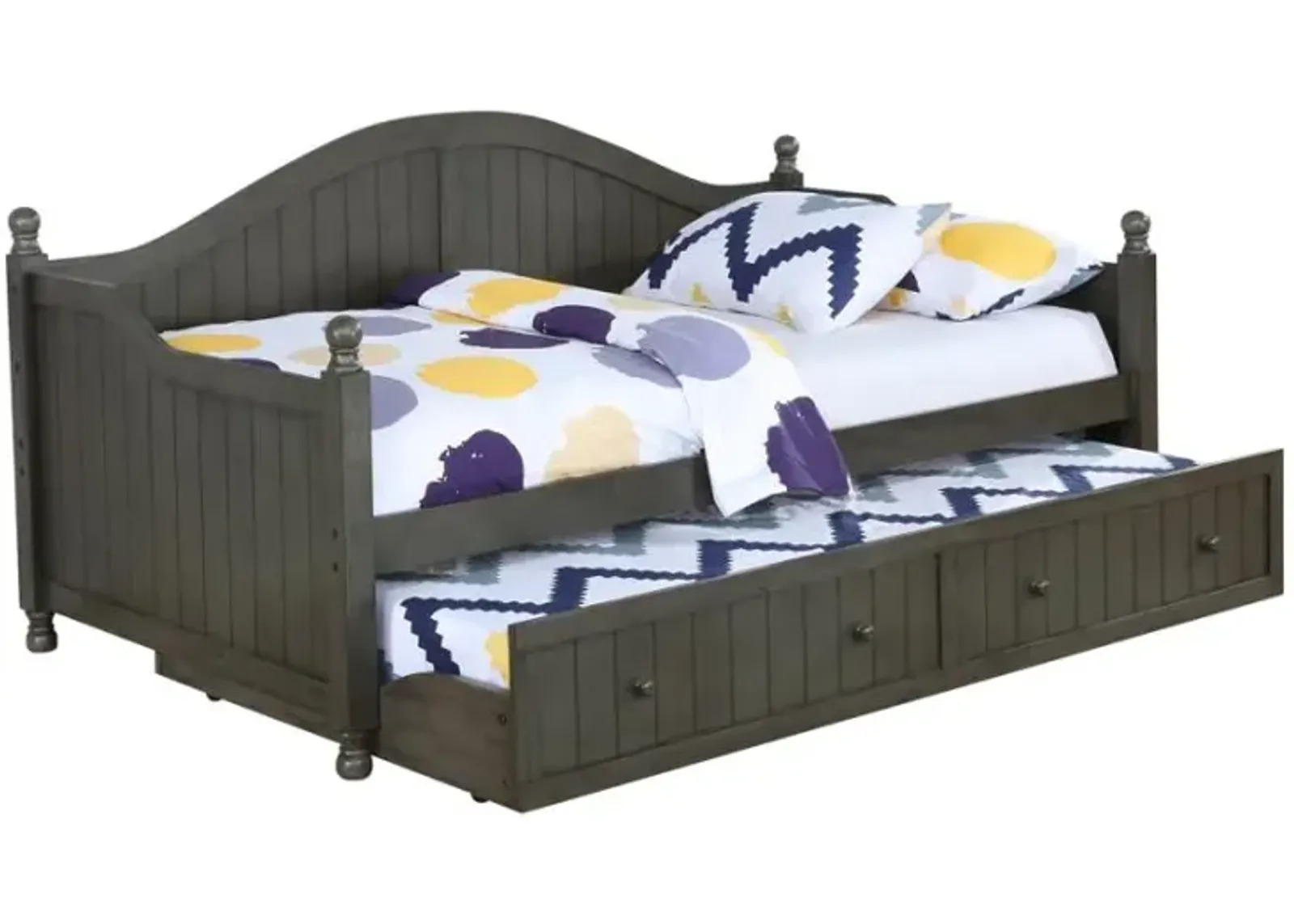 Julie Ann Twin Daybed with Trundle Warm Grey