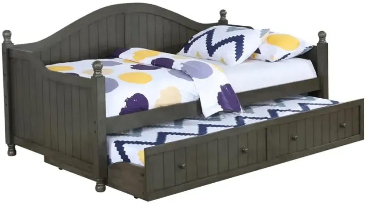 Julie Ann Twin Daybed with Trundle Warm Grey