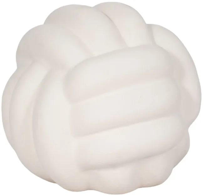 7" Knot Orb Rough Texture, White