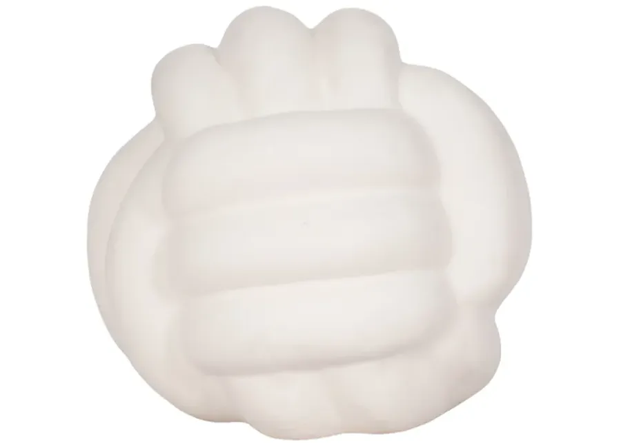 7" Knot Orb Rough Texture, White