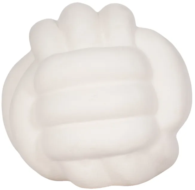 7" Knot Orb Rough Texture, White