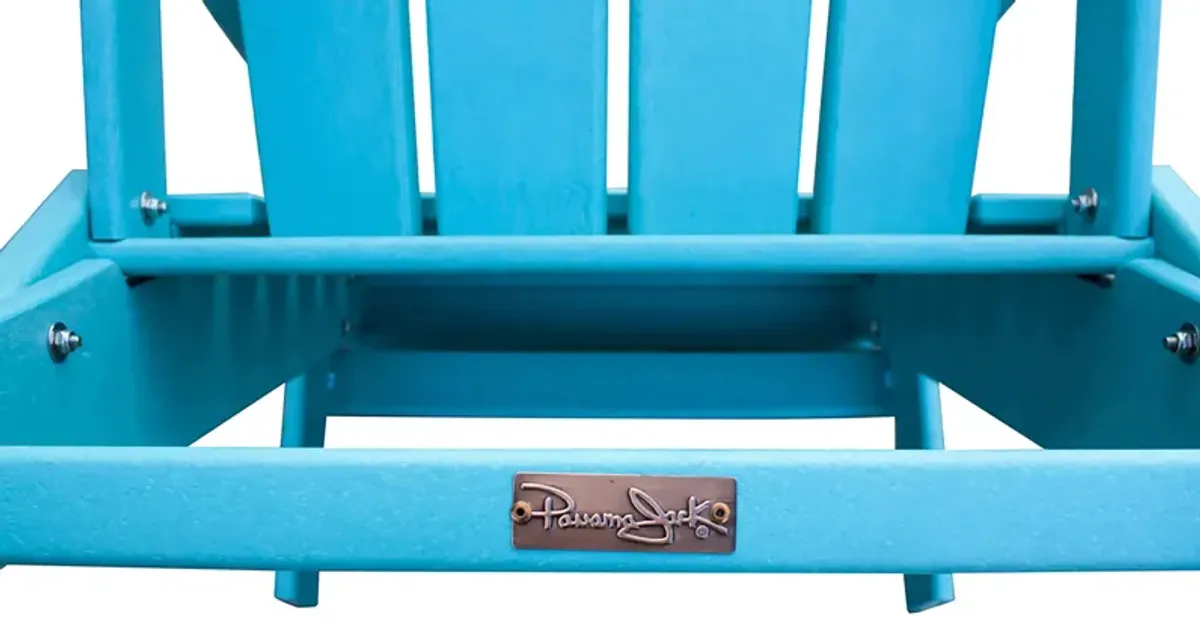 Panama Jack Polyresin Folding Teal Adirondack Chair