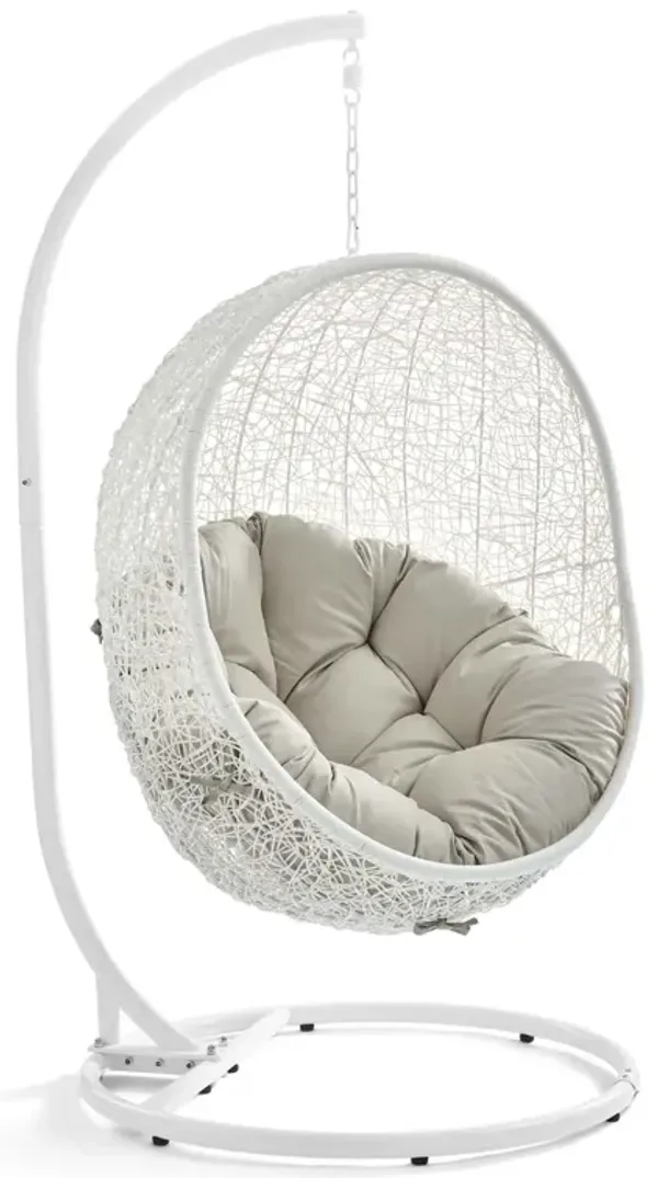 Hide Outdoor Patio Swing Chair With Stand