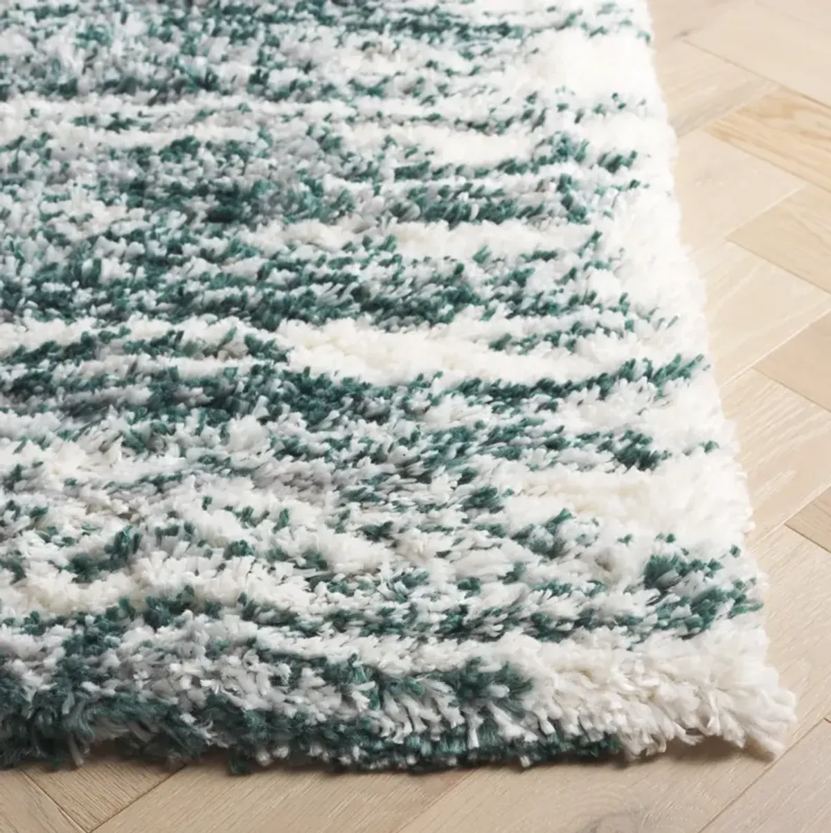 FONTANA SHAG 850 GREEN  6'-7' x 6'-7' Square Square Rug