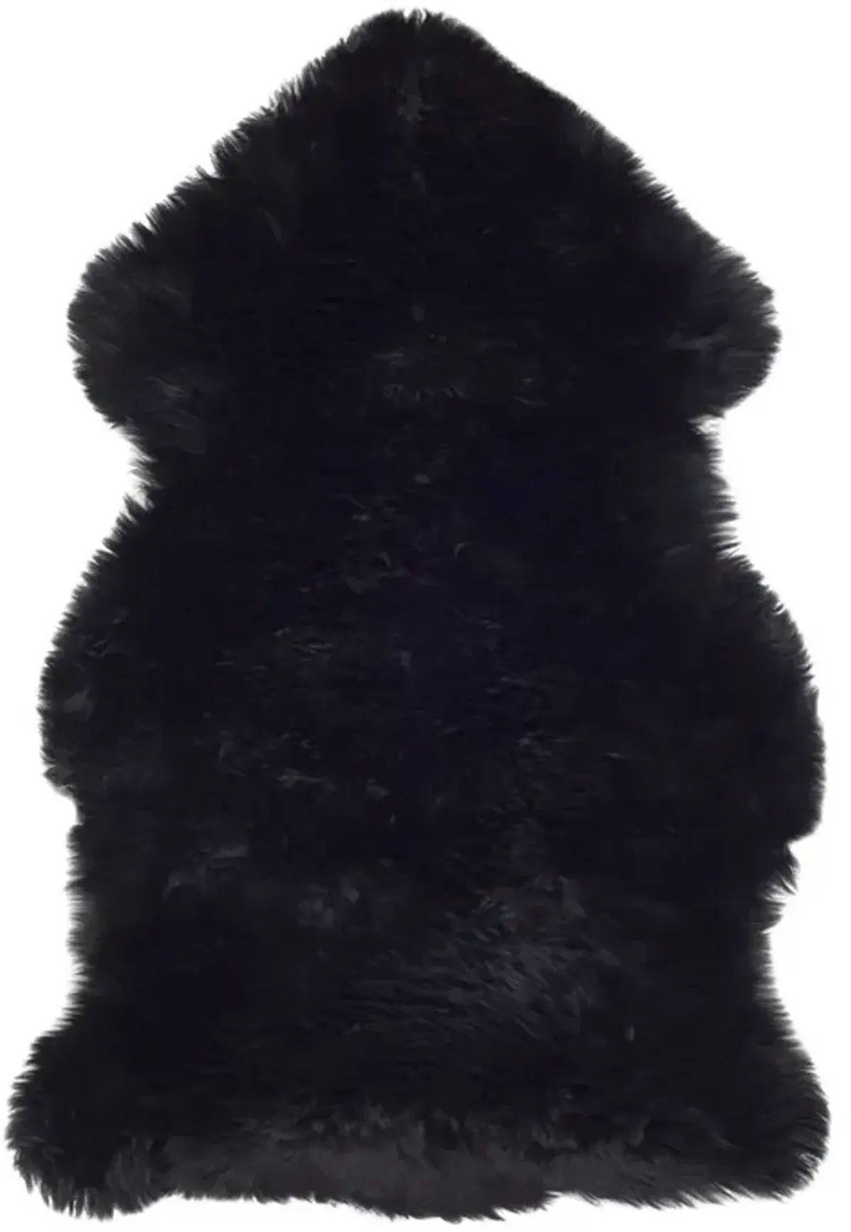 SHEEP SKIN 121 Black  2' X 3' Accent Rug