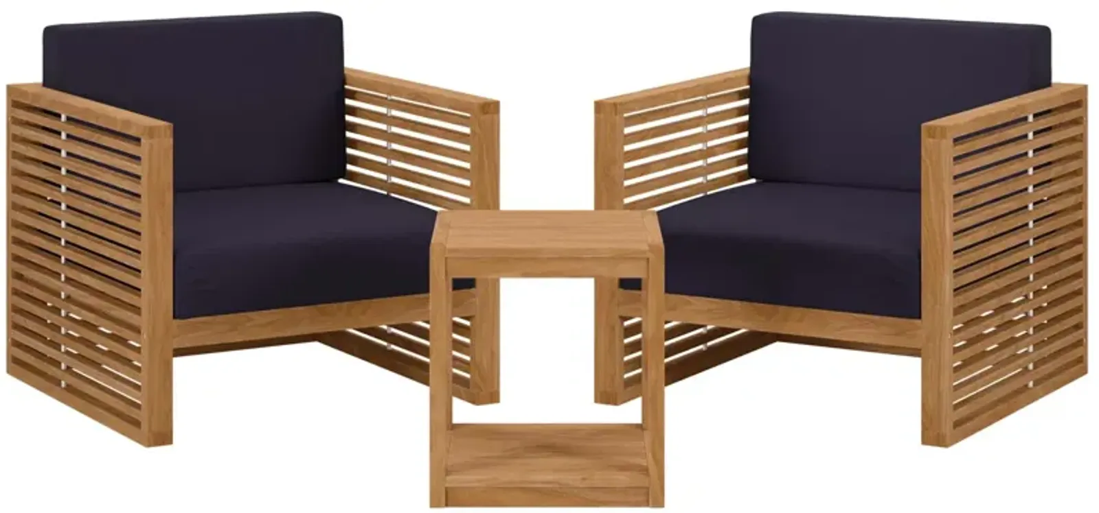 Carlsbad 3-Piece Teak Outdoor Set