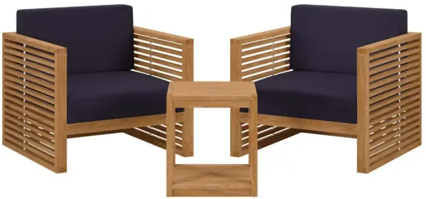 Carlsbad 3-Piece Teak Outdoor Set