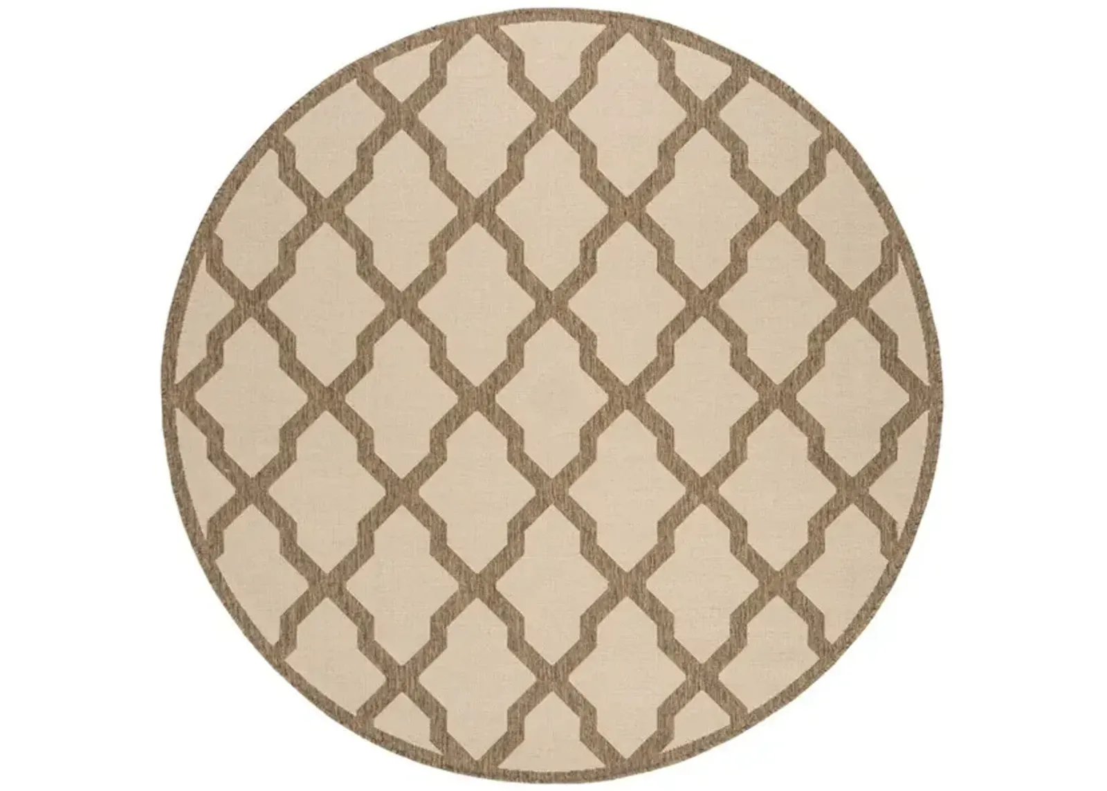 LINDEN 122 Collection LND122C-6R Cream / Beige 6'-7" X 6'-7" Round