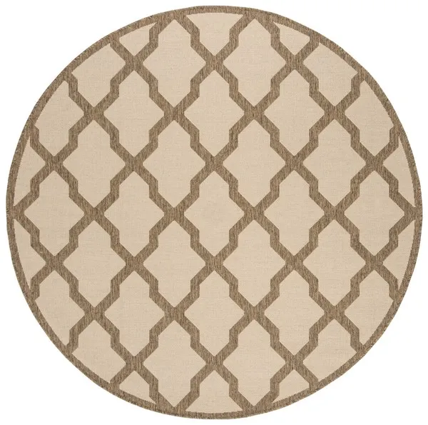 LINDEN 122 Collection LND122C-6R Cream / Beige 6'-7" X 6'-7" Round