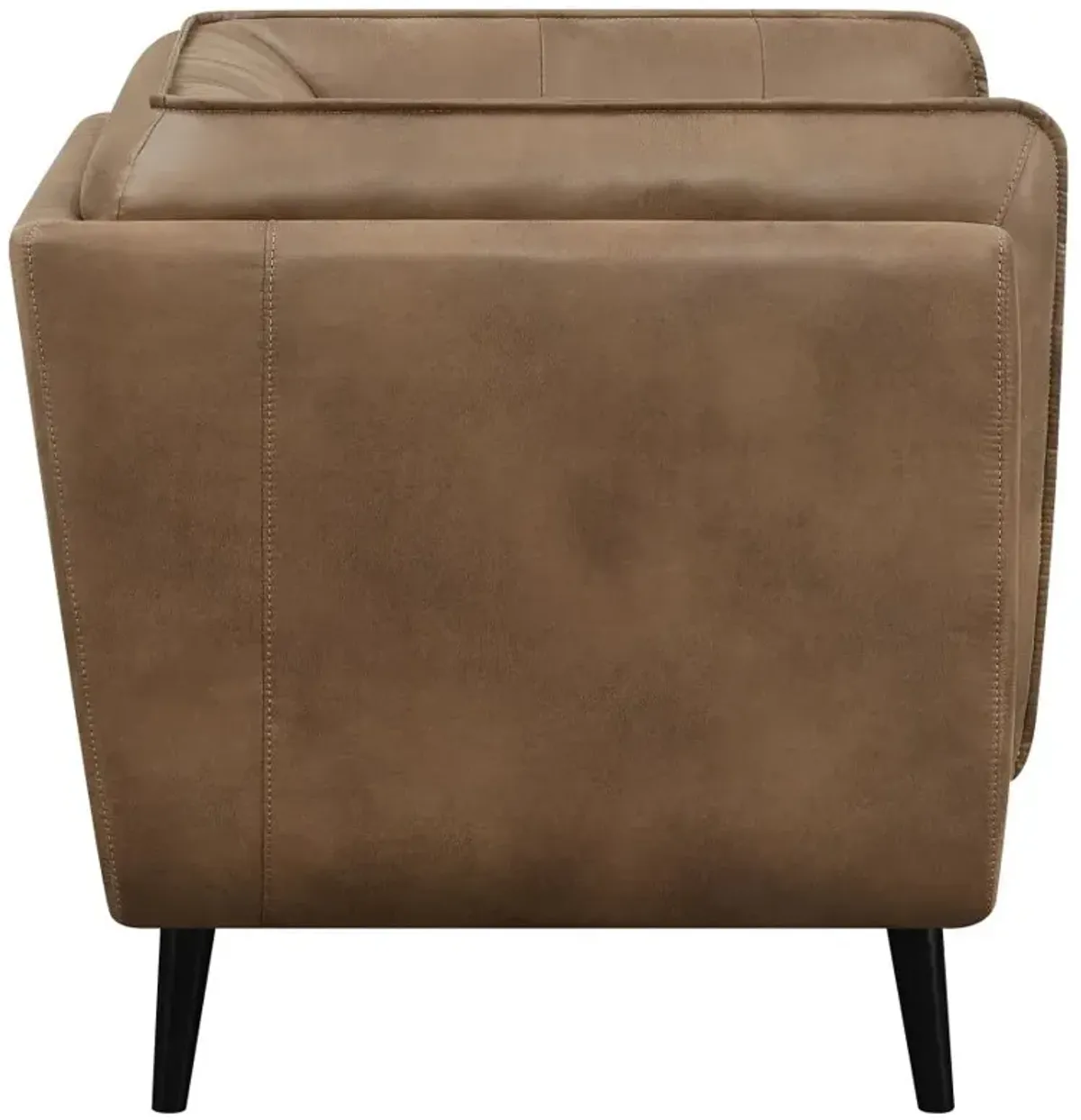 Thatcher Upholstered Button Tufted Chair Brown