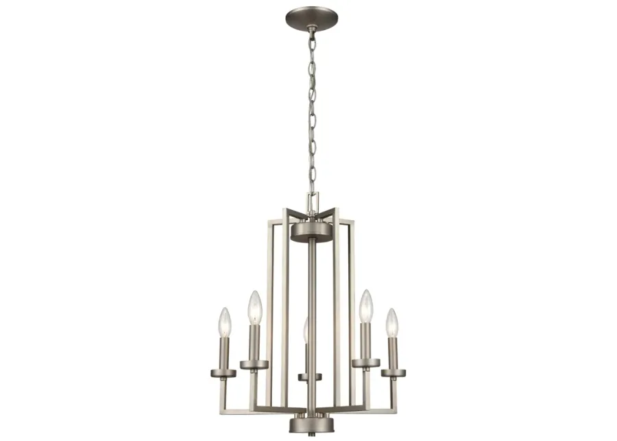 West End 20" Wide 6-Light Chandelier - Brushed Nickel