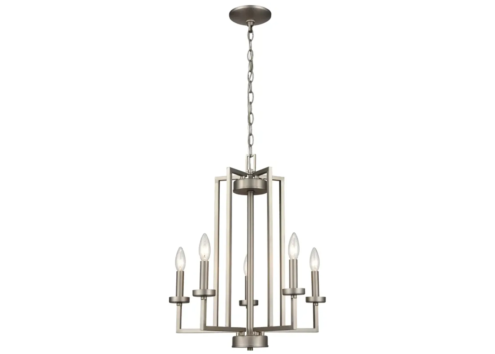 West End 20" Wide 6-Light Chandelier - Brushed Nickel