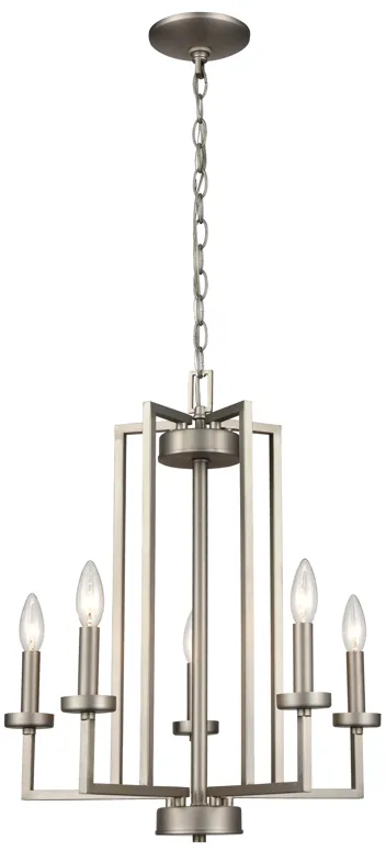 West End 20" Wide 6-Light Chandelier - Brushed Nickel