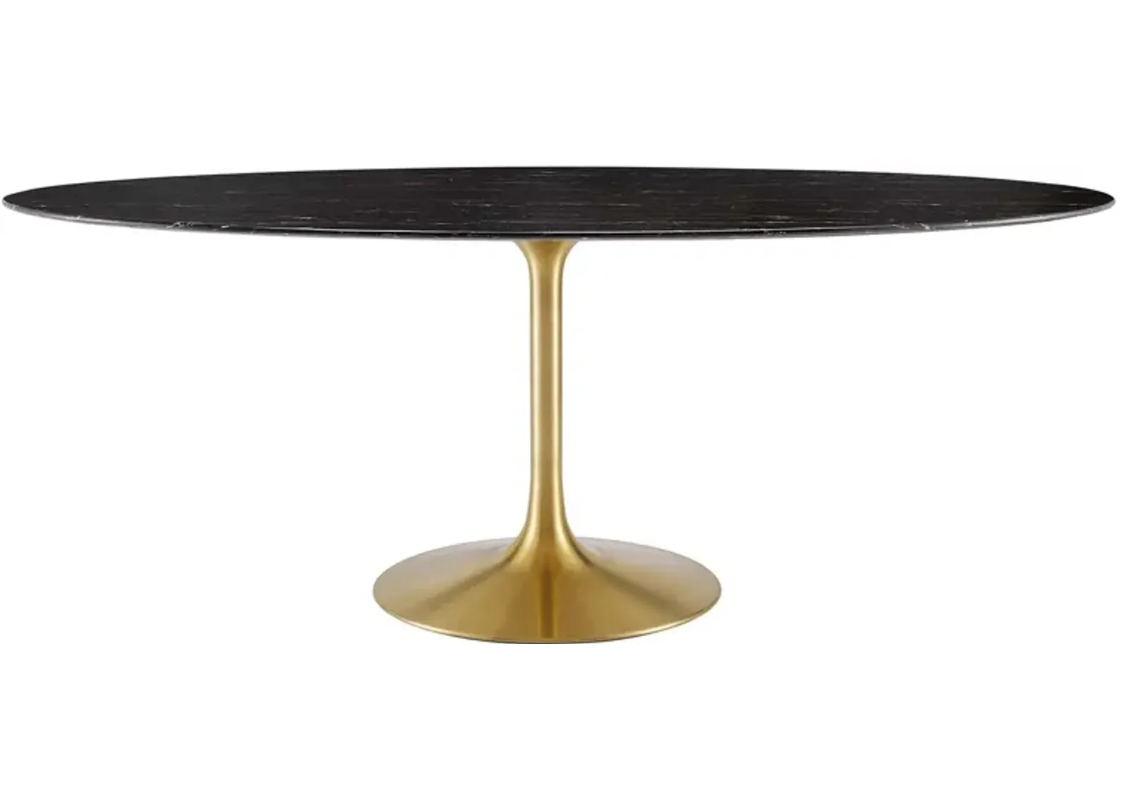 Lippa 78" Oval Artificial Marble Dining Table