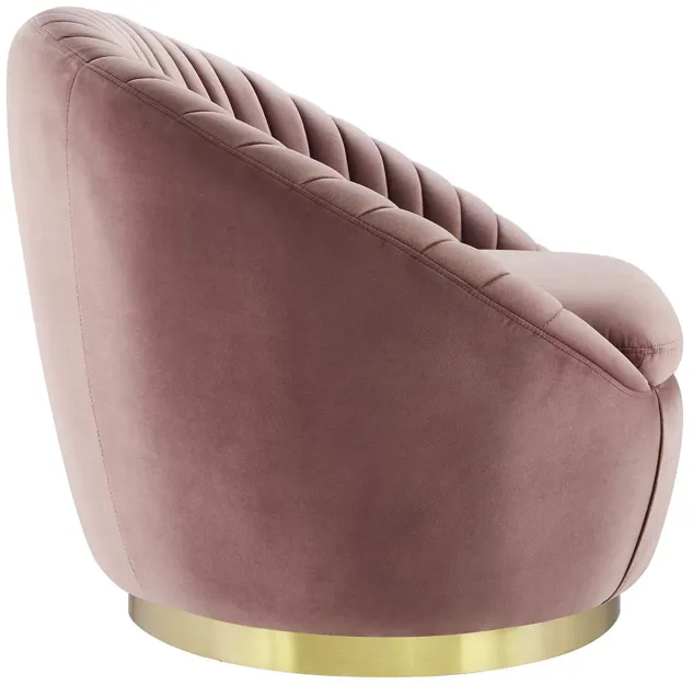 Whirr Tufted Performance Velvet Performance Velvet Swivel Chair