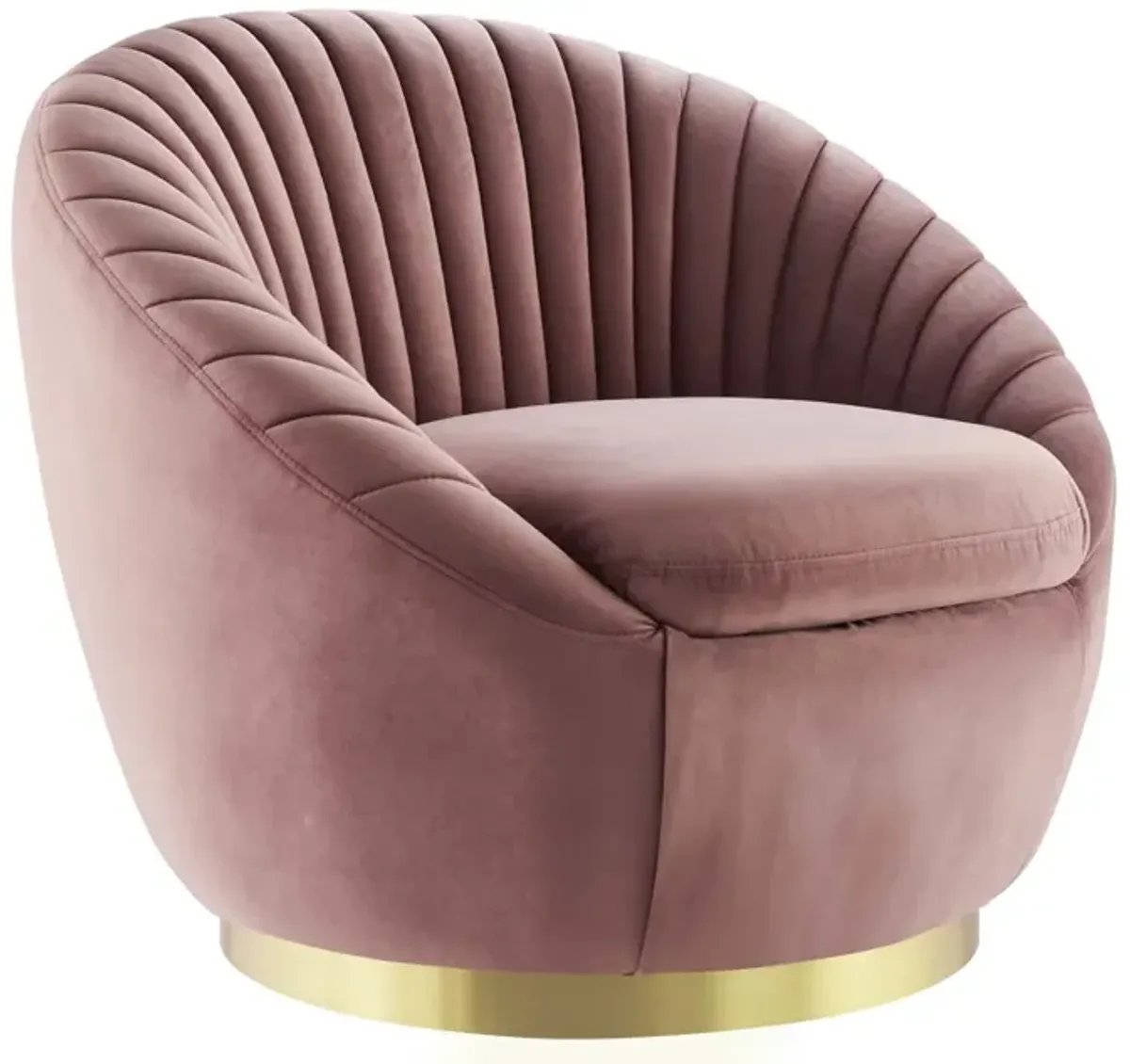 Whirr Tufted Performance Velvet Performance Velvet Swivel Chair