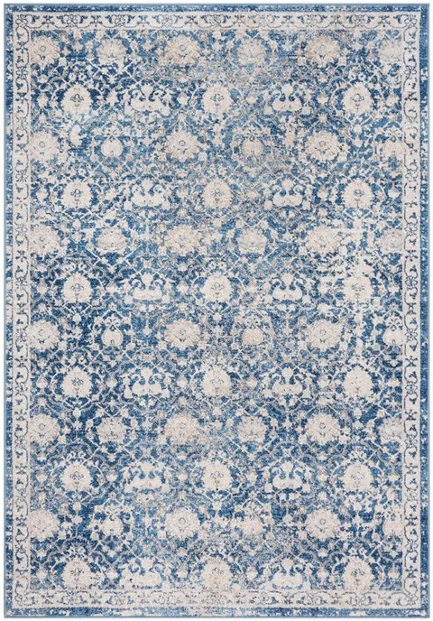 Brentwood 896 Navy / Creme 6' X 9' Medium Rectangle Powerloomed Rug