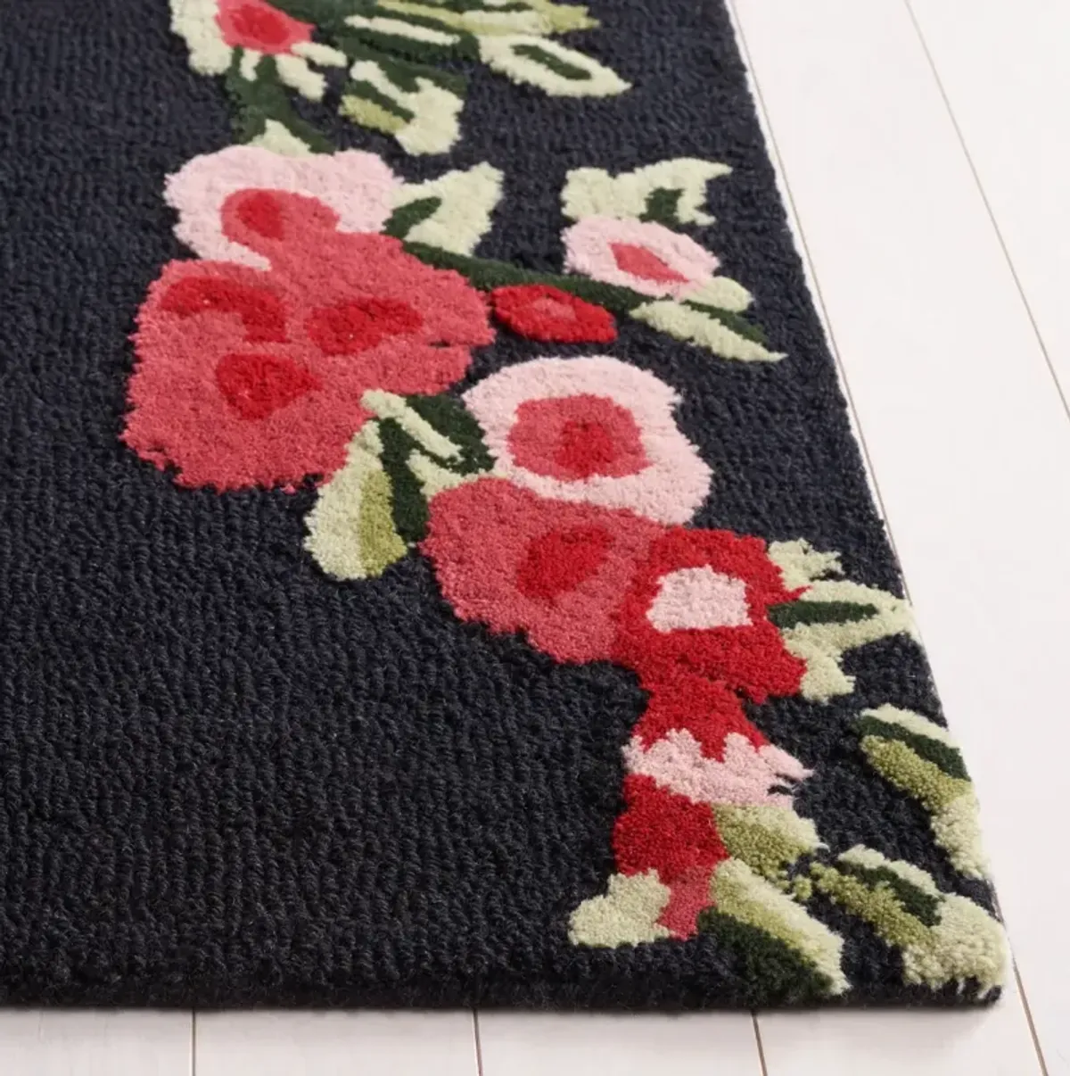 JARDIN 401 BLACK  2'-3' x 8' Runner Rug