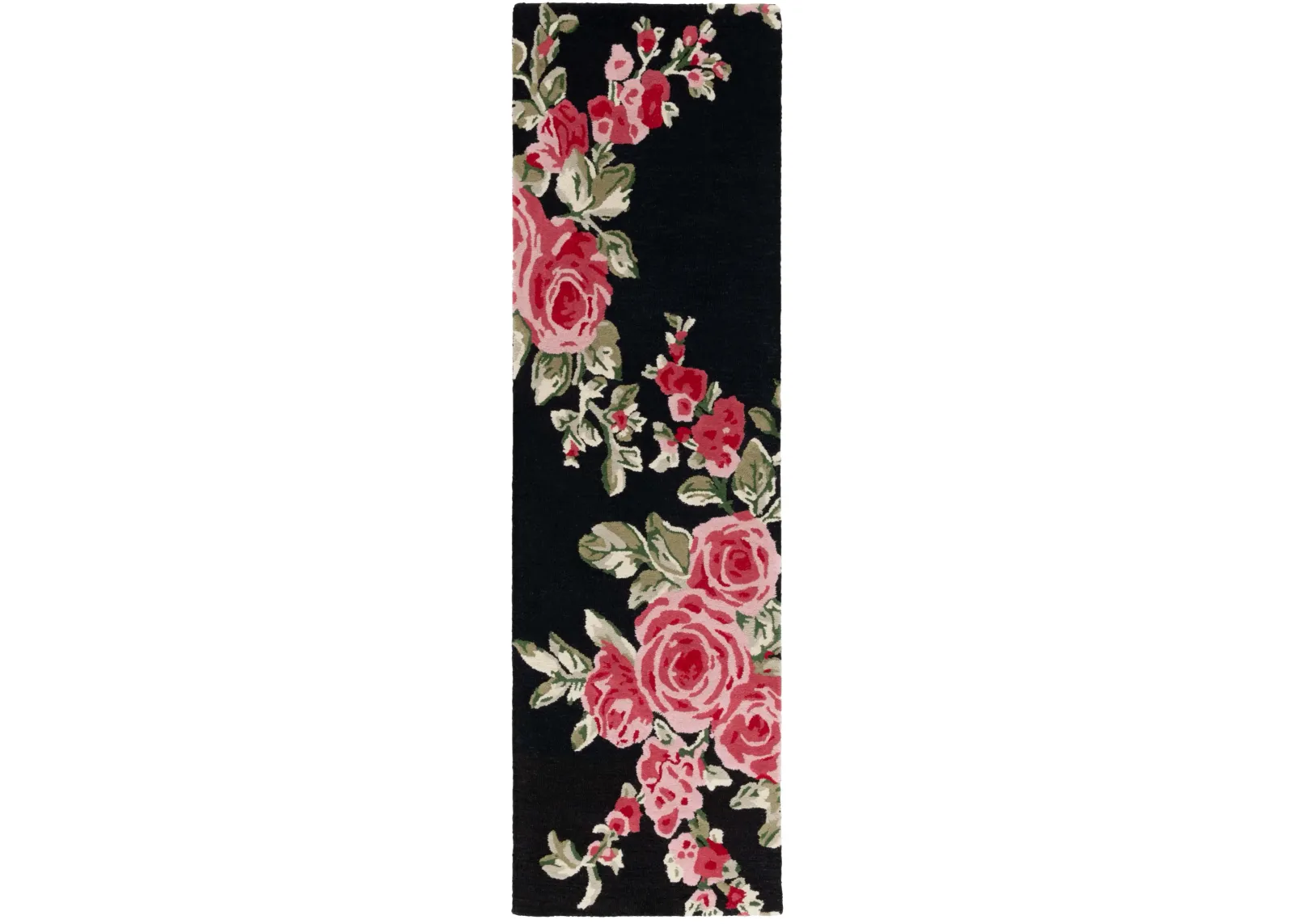 JARDIN 401 BLACK  2'-3' x 8' Runner Rug