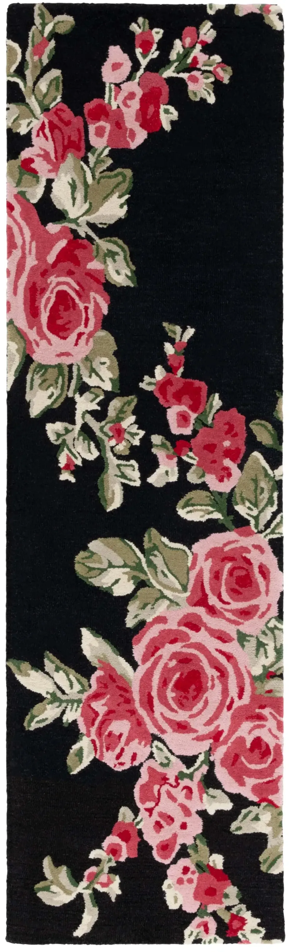 JARDIN 401 BLACK  2'-3' x 8' Runner Rug