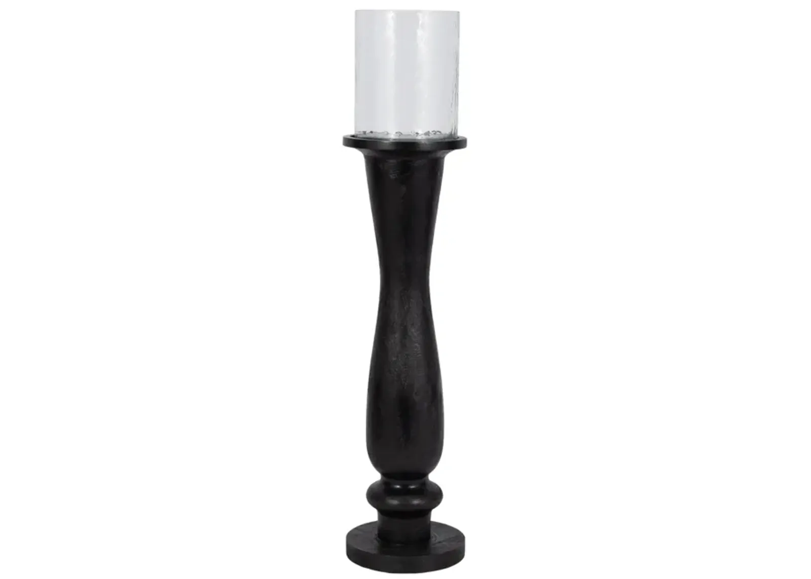 27" Traditional Hurricane On Pedestal, Black