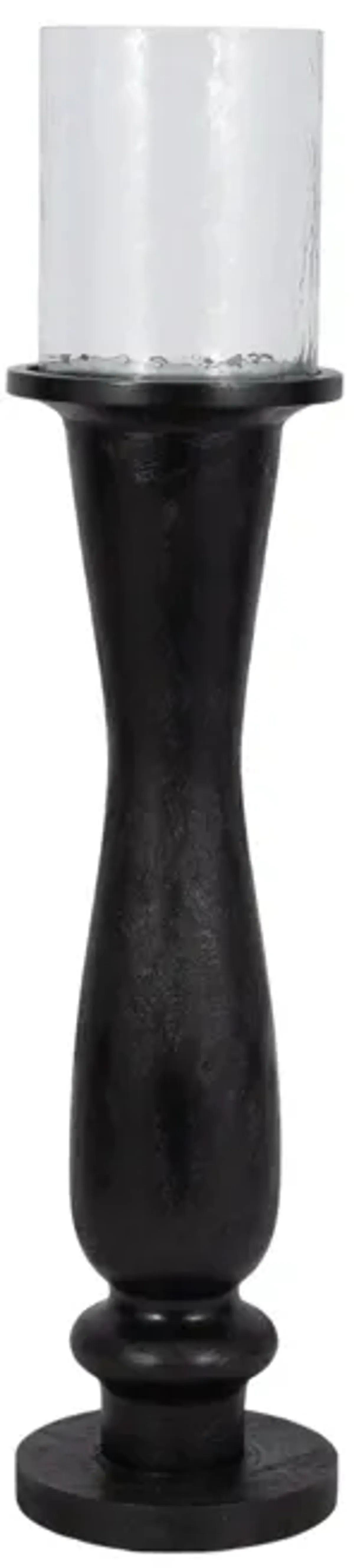 27" Traditional Hurricane On Pedestal, Black