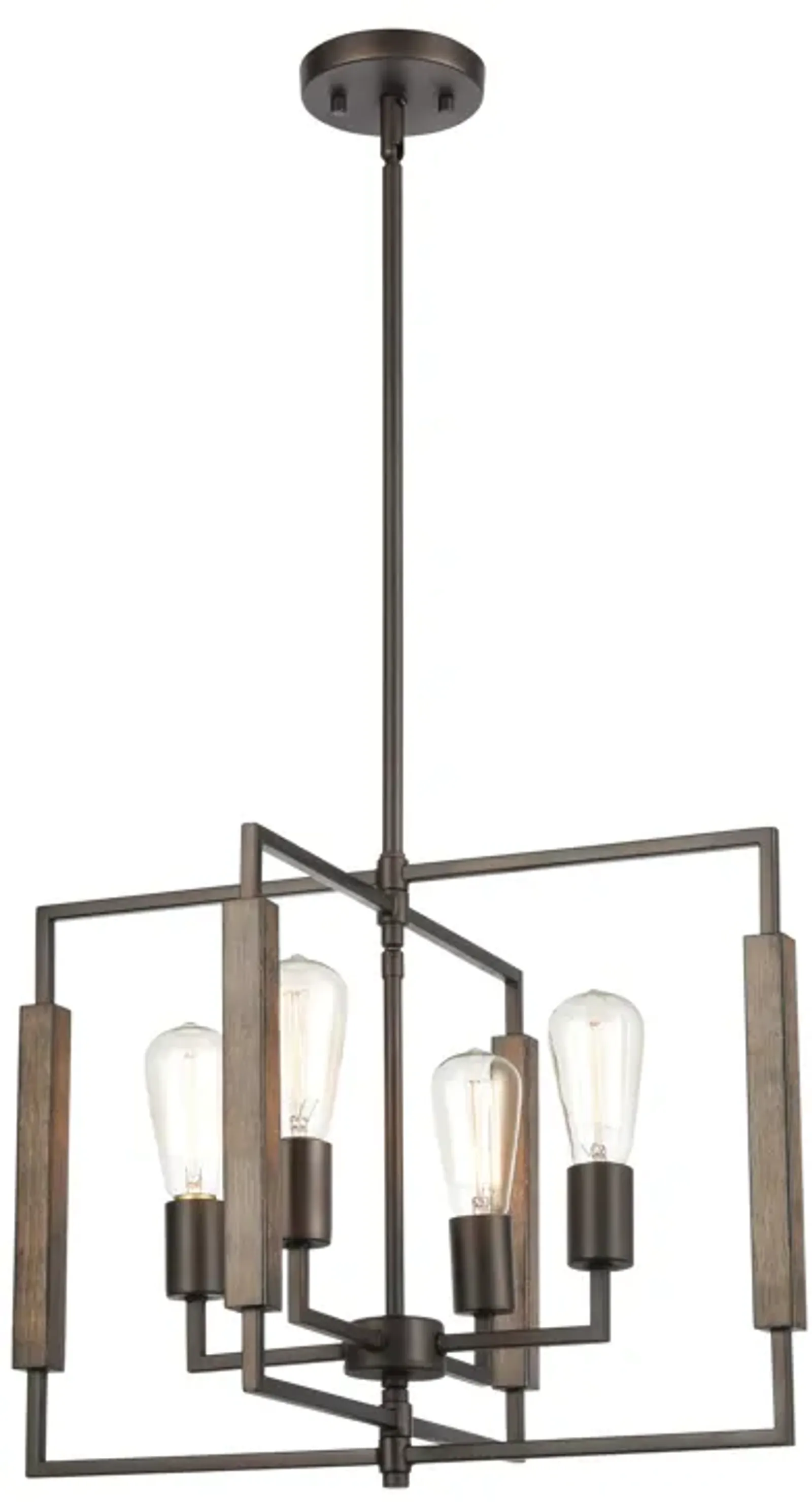 Zinger 20" Wide 4-Light Chandelier - Oil Rubbed Bronze