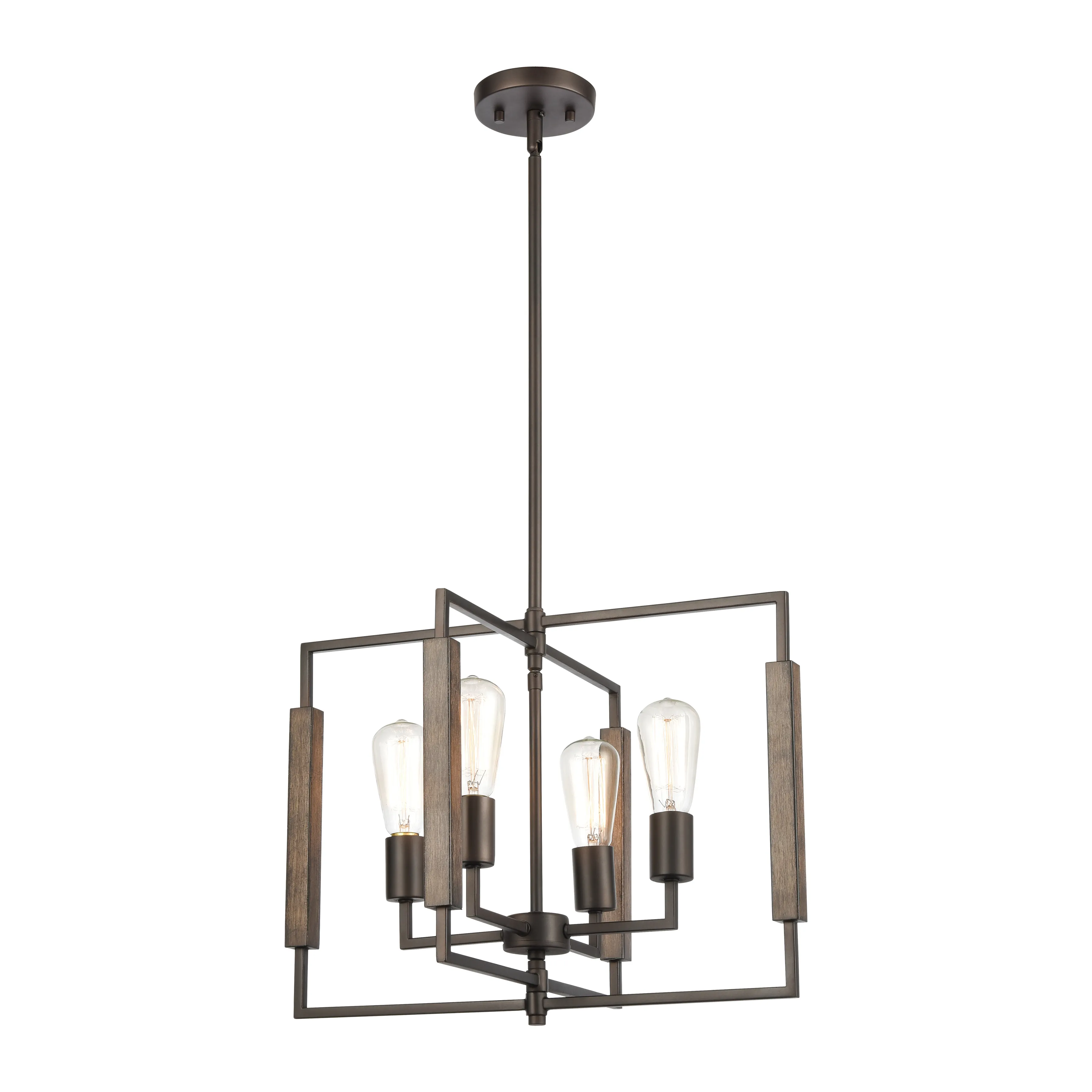 Zinger 20" Wide 4-Light Chandelier - Oil Rubbed Bronze