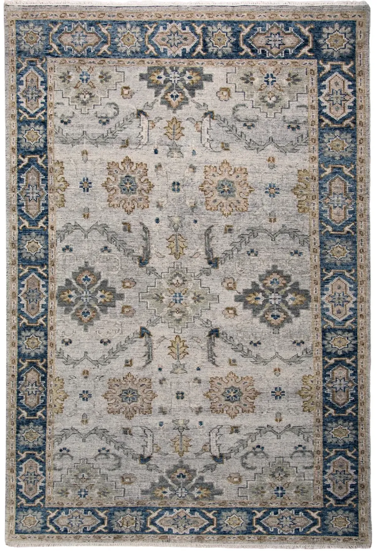 Centra Hand knotted Cut pile 6' x 9' Rug