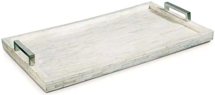White Bone and Nickel Tray