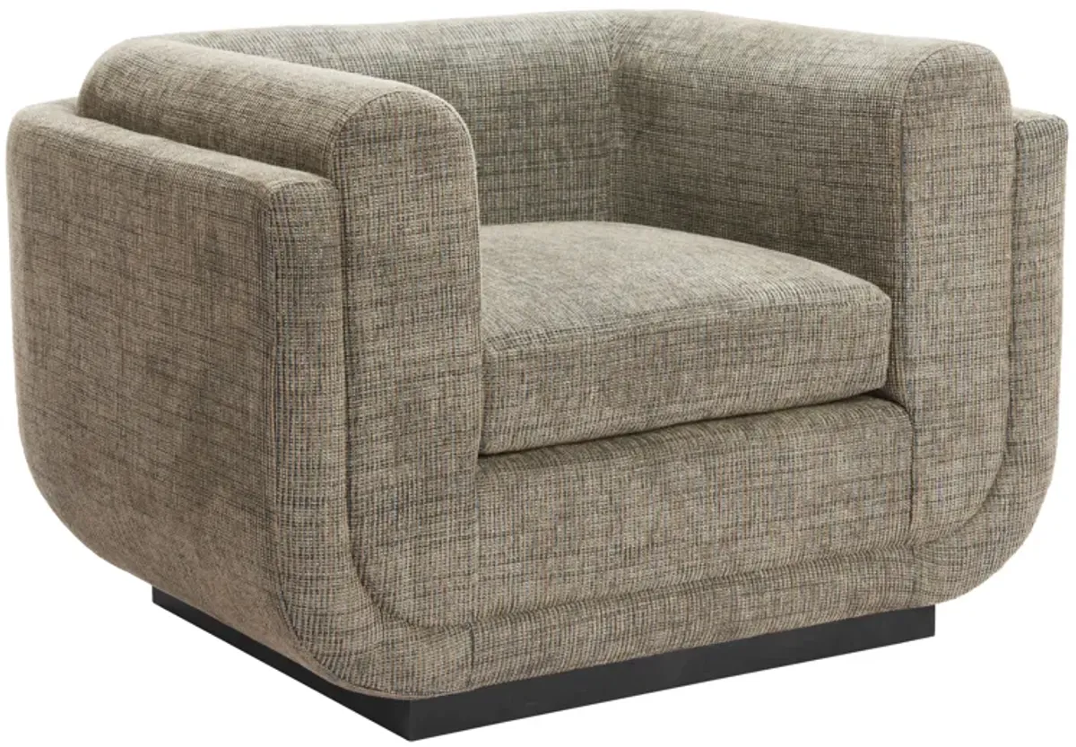 Sereneu Accent Chair Green Tweed