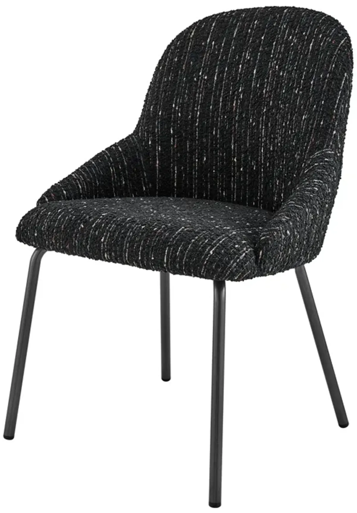 Katrisa KD Fabric Dining Side Chair, Zenith Black - Set of 2