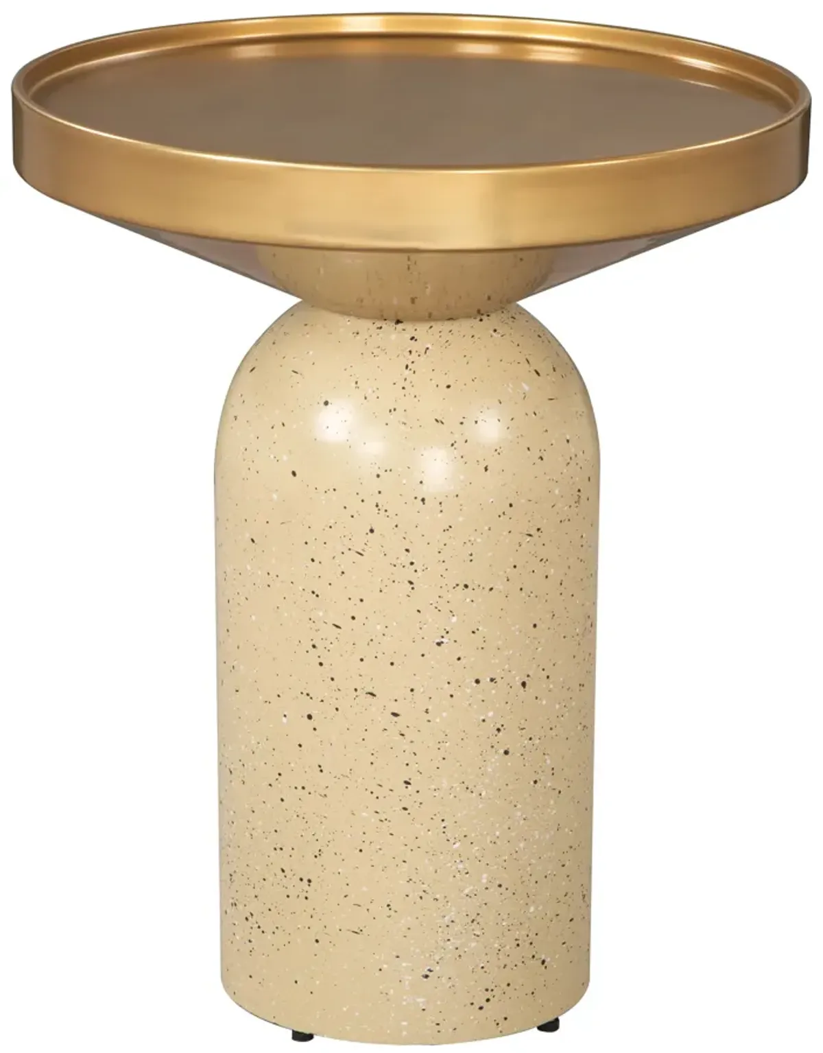 Cendre Side Table Gold & Beige