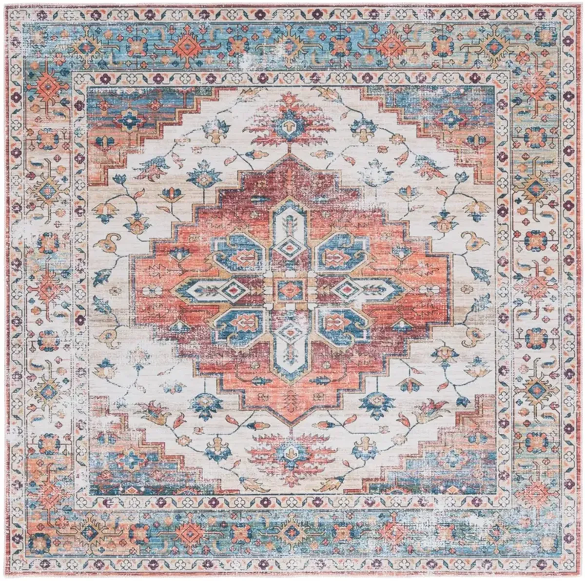 ARIZONA 209 RUST  6' x 6' Square Square Rug