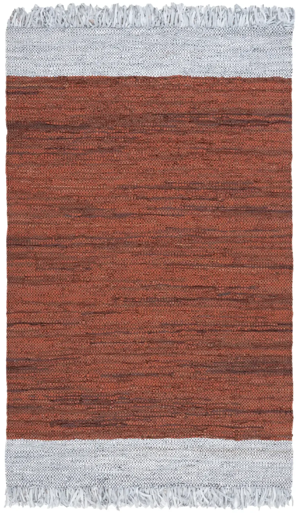 VINTAGE LEATHER Hand Woven 5' x 8' area rug