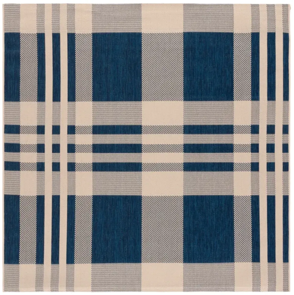 COURTYARD 6201 NAVY  6'-7' x 6'-7' Square Square Rug